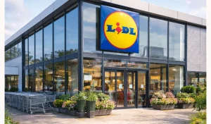 Bedrijven in Zutphen Realistische buitenkant van een supermarkt in Zutphen, zonder tekst in beeld.