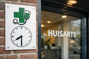 Bedrijven in Zutphen Realistische foto van een huisartsenpraktijk in Zutphen met nadruk op openingstijden en ingang.